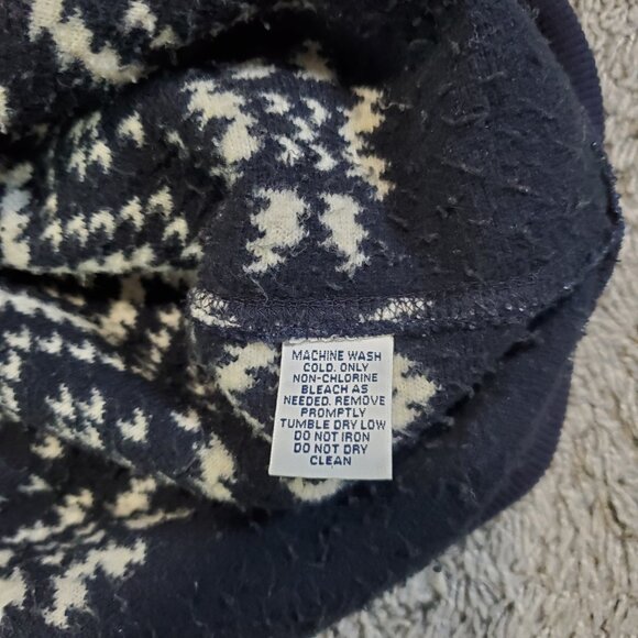 Vintage 90s Polo Ralph Lauren Navy Blue 1/4 Zip Fleece Winter Sweater - XL - Picture 8 of 8